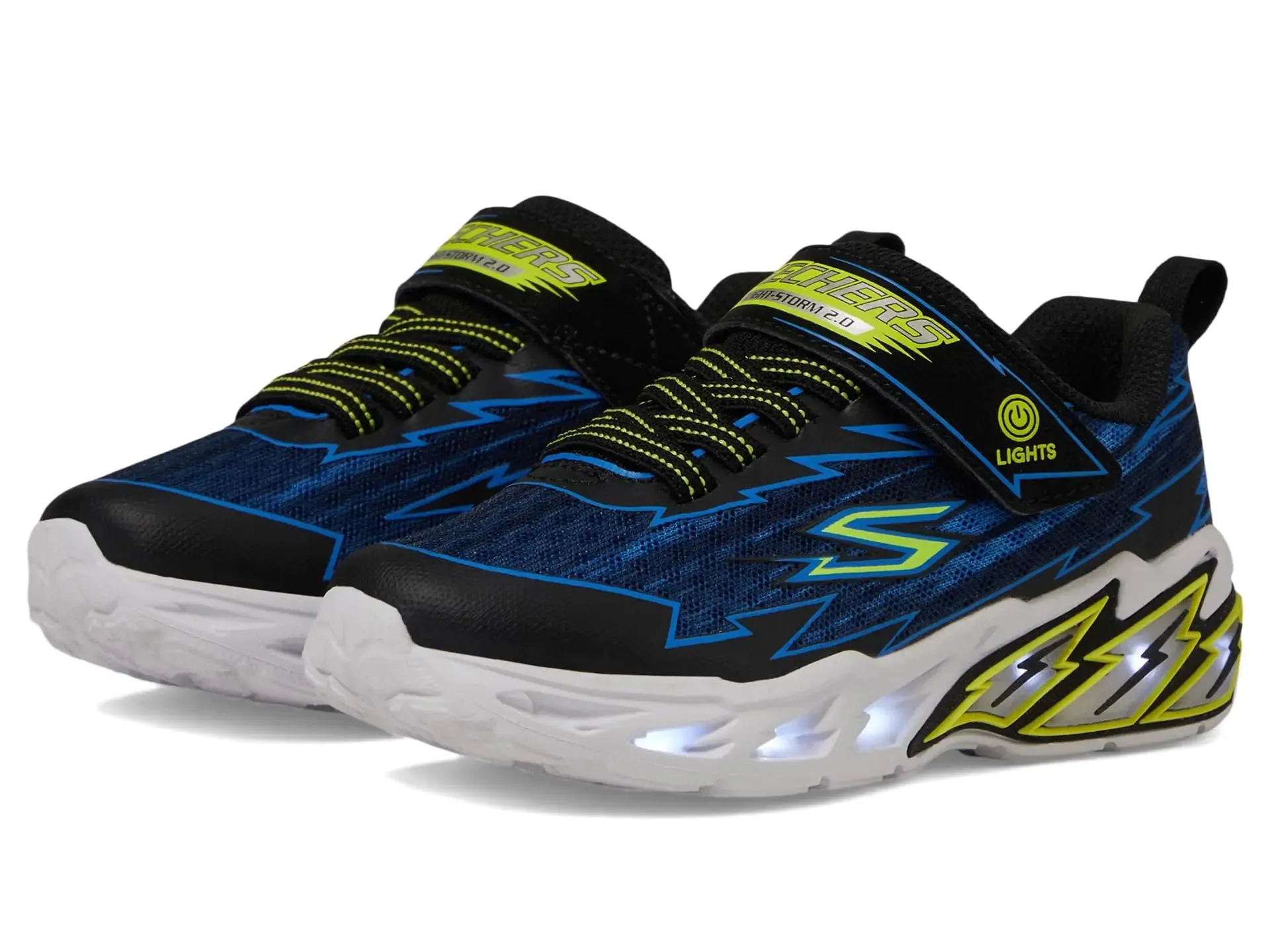 2.0 Boys Little Storm 13 Black/Blue Kid Adaptive Timely Light Sneaker Skechers