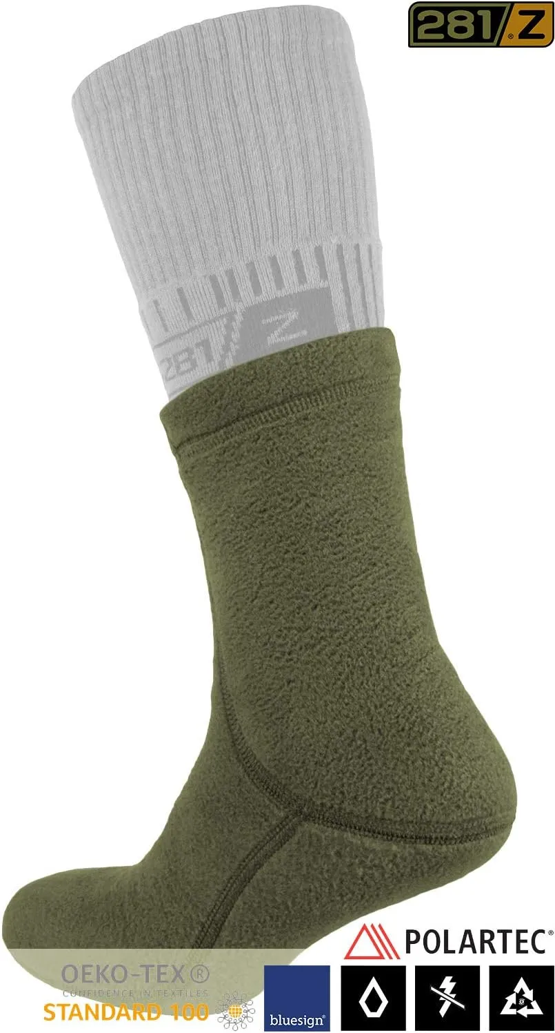 281Z Military Warm 6 inch Liners Boot Socks - Outdoor Tactical Hiking Sport - Polartec Fleece Winter Socks