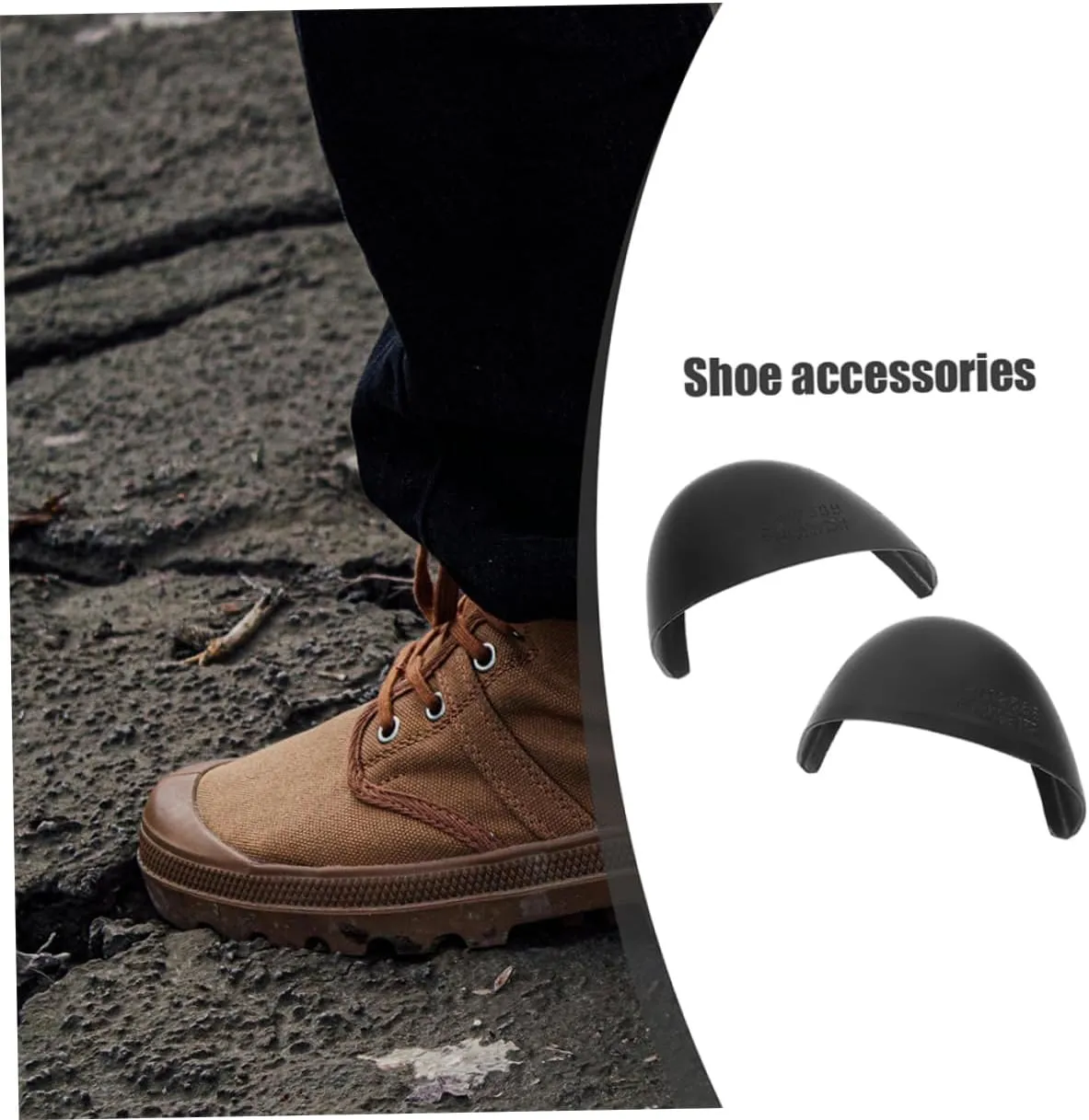 4sets Anti-smash Safety Toe Cap Sneakers Spacers Booties Straighteners Safety Shoes Sole Protectors Heel Protector Cushion Boots Protective Toe Guards Shoe Toe Guard Iron 2pairs*4