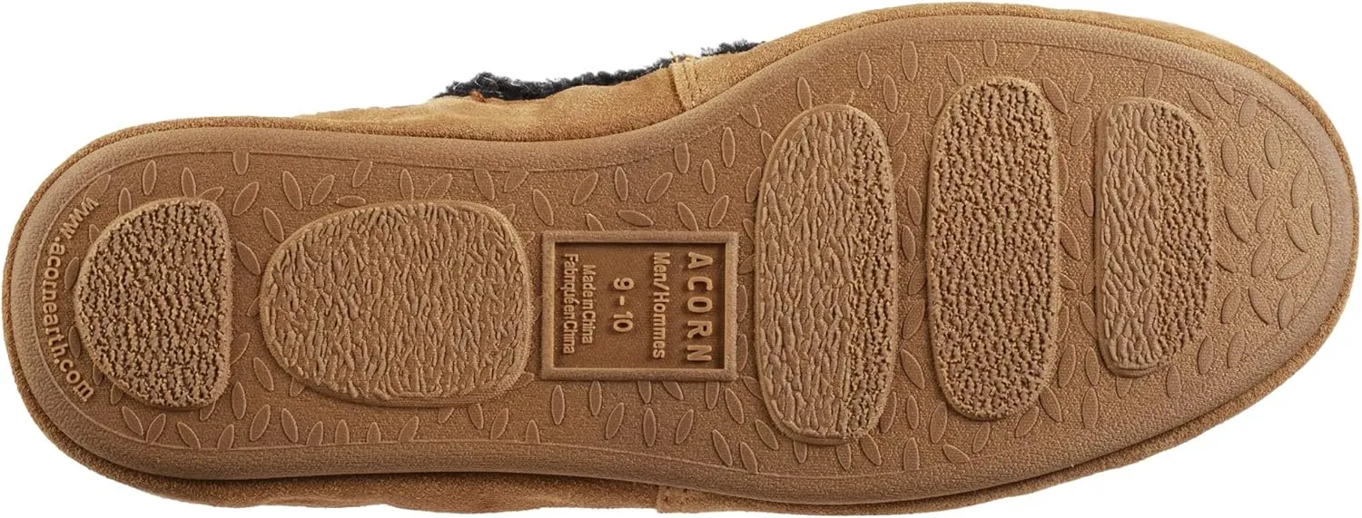 Acorn Men's Recycled Callum Hoodback Slipper with Indoor/Outdoor Sole, Berber Upper and Lining