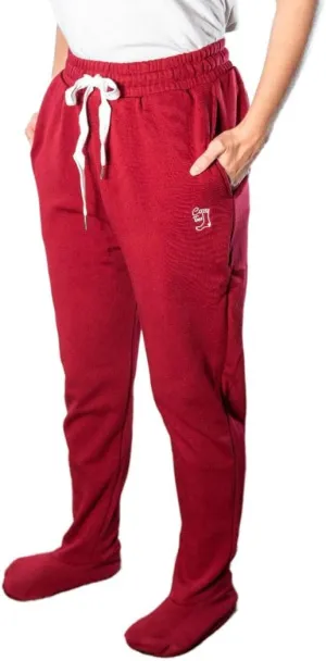 Adult Footed Sweatpants with Sherpa Fleece Lined Feet, Extremely Soft and Warm Footing