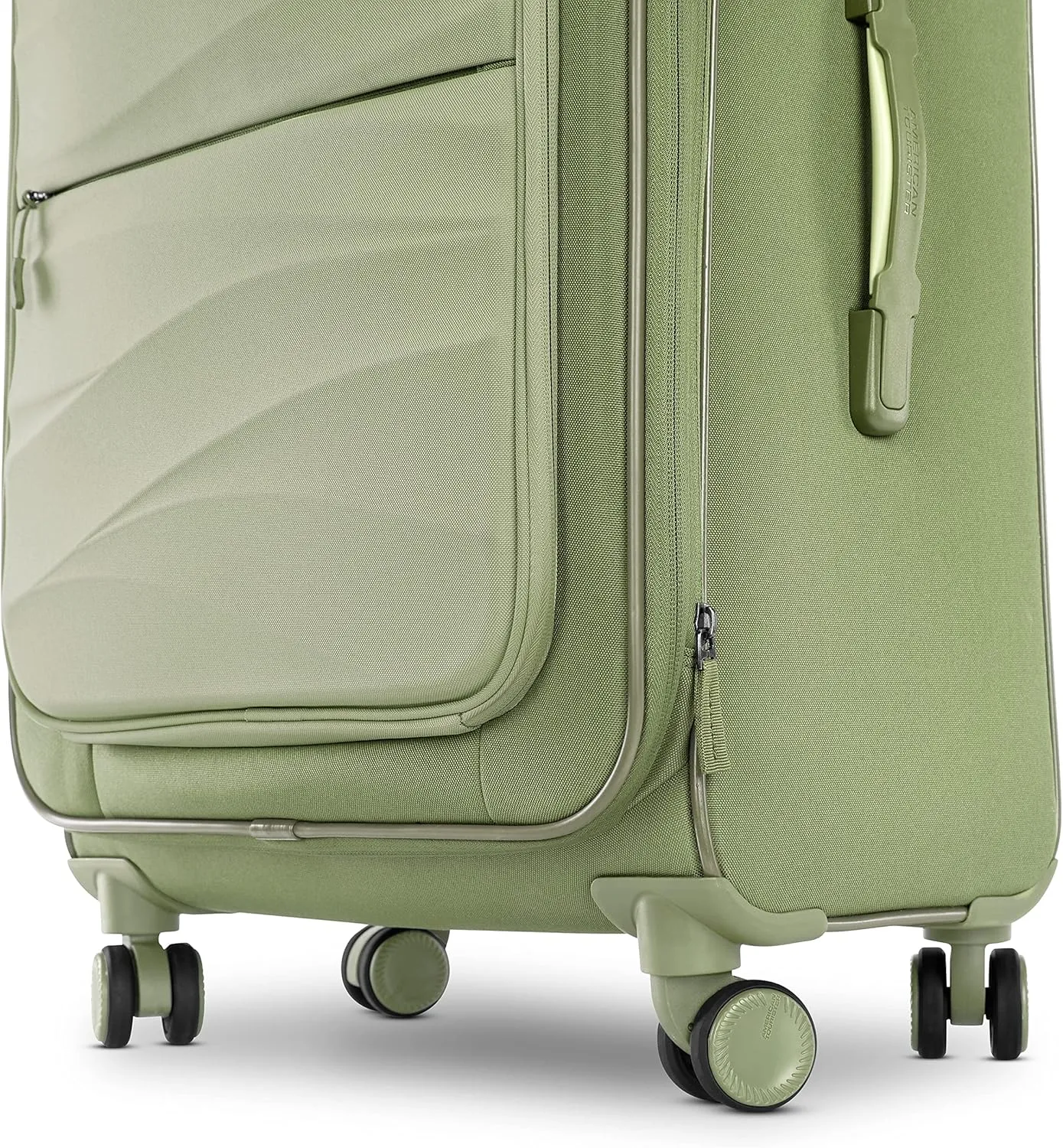 American Tourister Cascade Softside Expandable Luggage with Spinner Wheels, Sage Green, 20-Inch