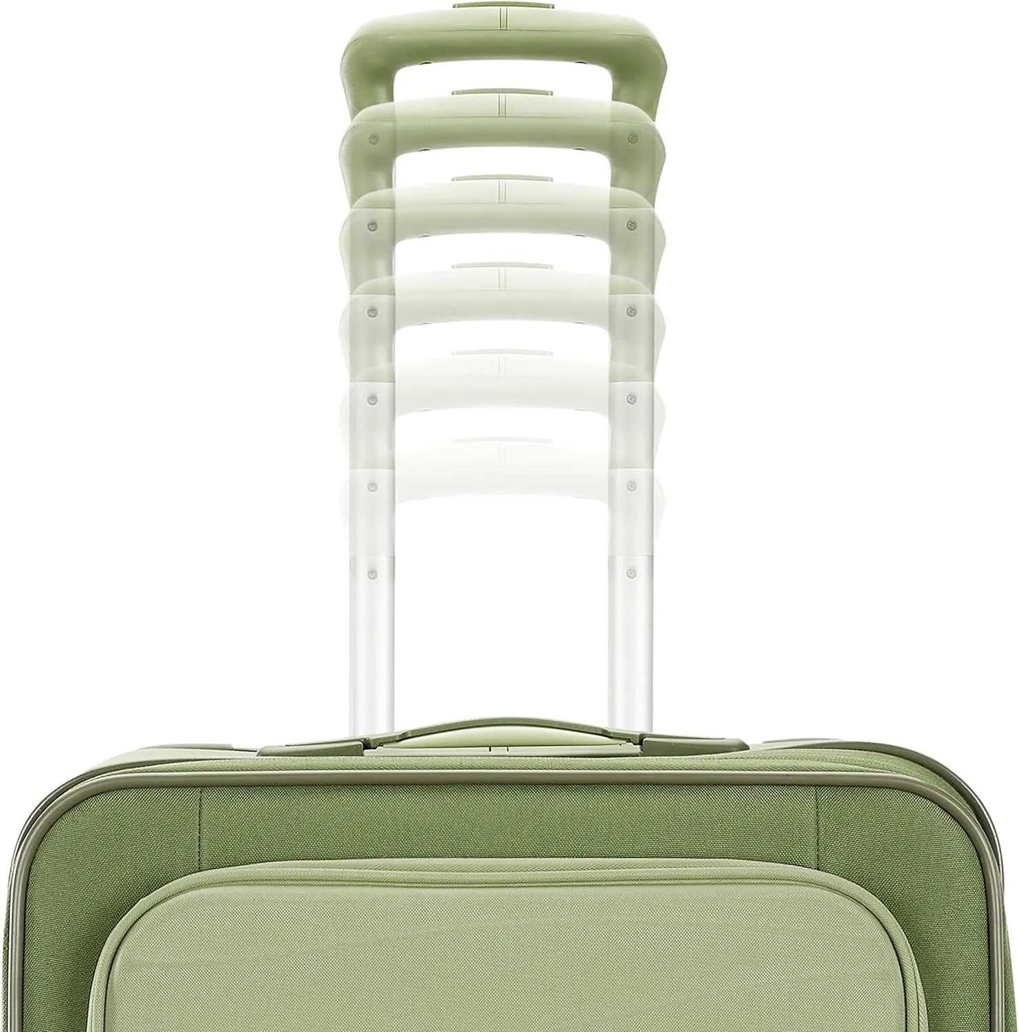 American Tourister Cascade Softside Expandable Luggage with Spinner Wheels, Sage Green, 20-Inch