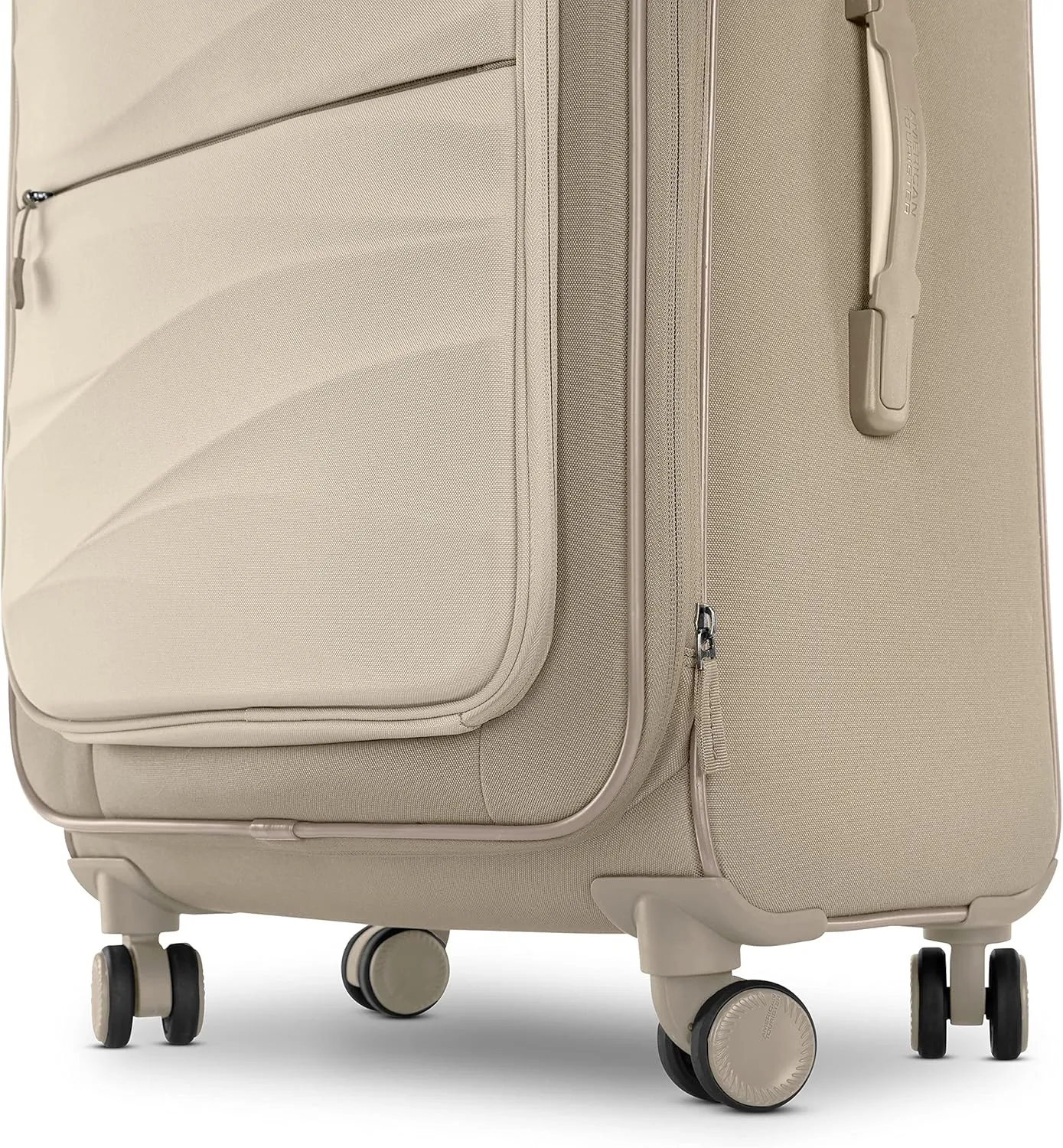 American Tourister Cascade Softside Expandable Luggage with Spinner Wheels, Sandstone, 28-Inch