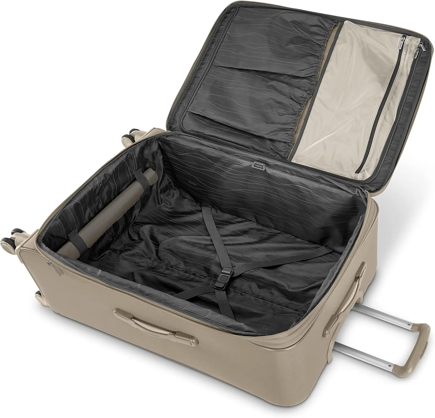 American Tourister Cascade Softside Expandable Luggage with Spinner Wheels, Sandstone, 28-Inch