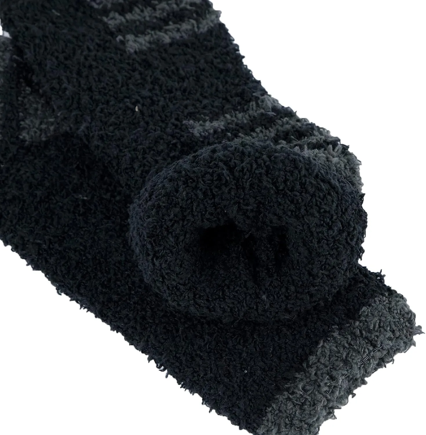 American Trends Men's Fuzzy Slipper Socks - Fluffy Cozy Unisex Winter Warm Sleep Socks