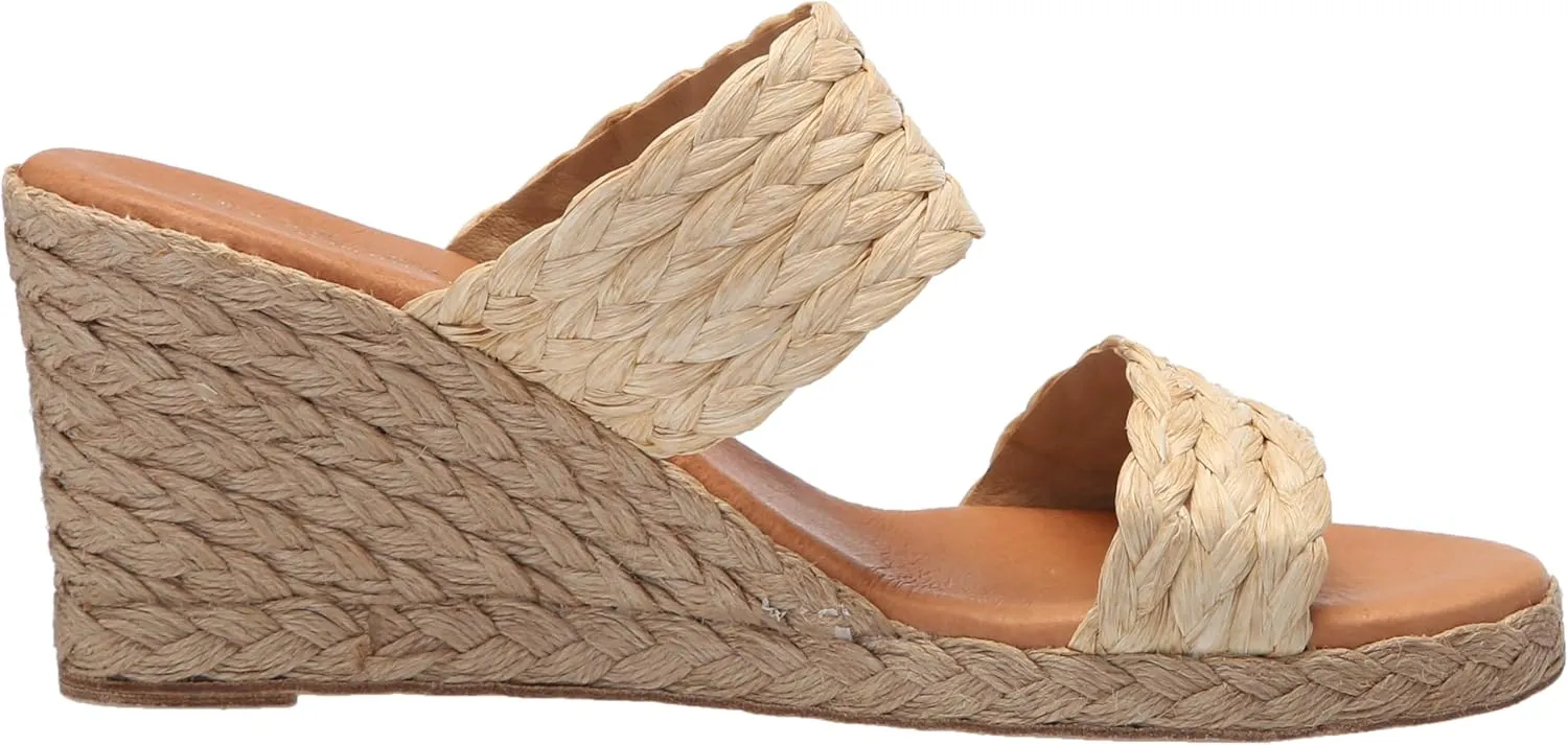 André Assous Women's Nolita Raffia Wedge Sandal