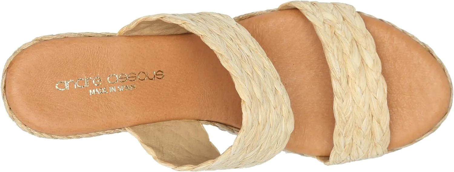 André Assous Women's Nolita Raffia Wedge Sandal
