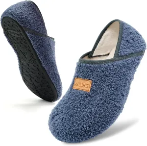 ANLUKE Slipper for Women Men Slipper Socks Fuzzy House Shoes Rubber Sole Slip On Soft-Lightweight Non Slip Indoor/Outdoor