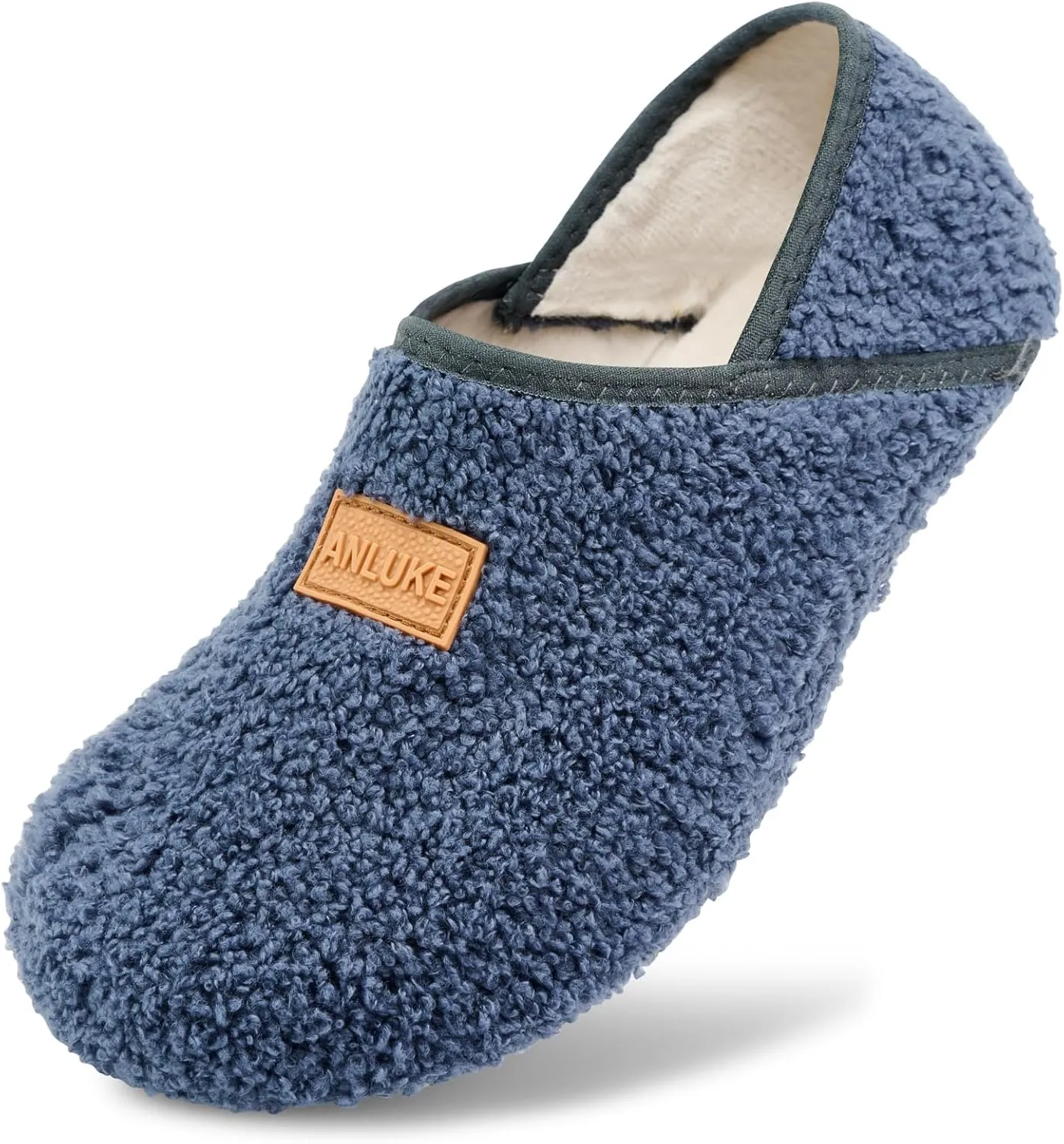 ANLUKE Slipper for Women Men Slipper Socks Fuzzy House Shoes Rubber Sole Slip On Soft-Lightweight Non Slip Indoor/Outdoor
