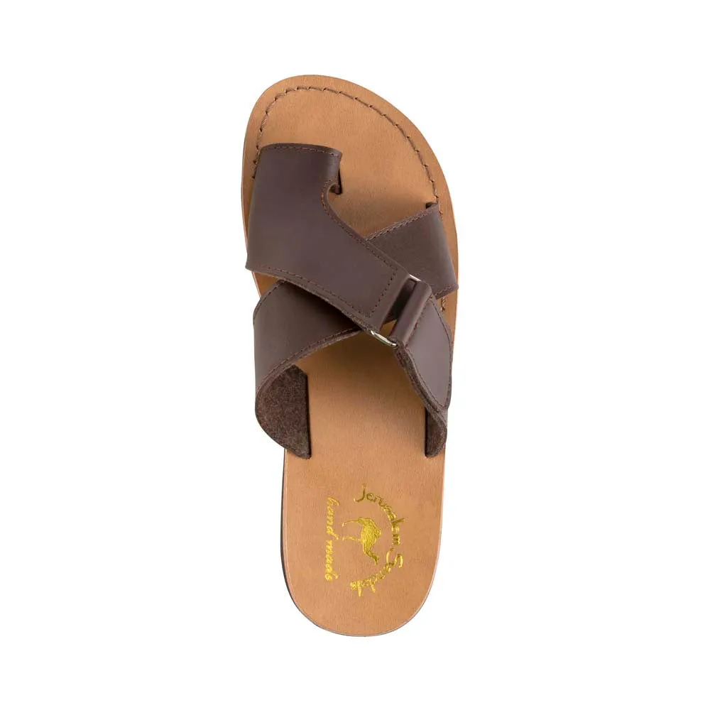Asher Vegan - Leather Alternative Sandal | Brown