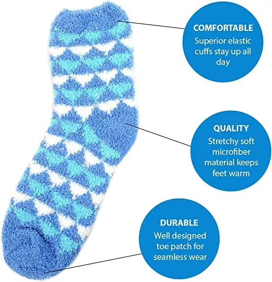 Assorted (3 Pairs) Women's Geometric Warm Fuzzy Socks