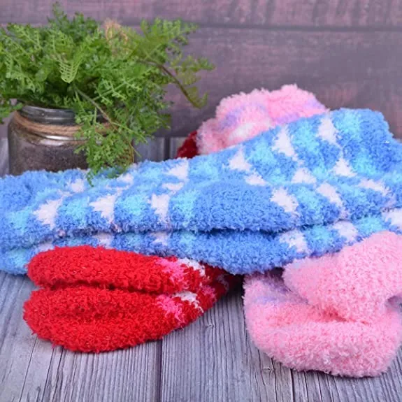 Assorted (3 Pairs) Women's Geometric Warm Fuzzy Socks