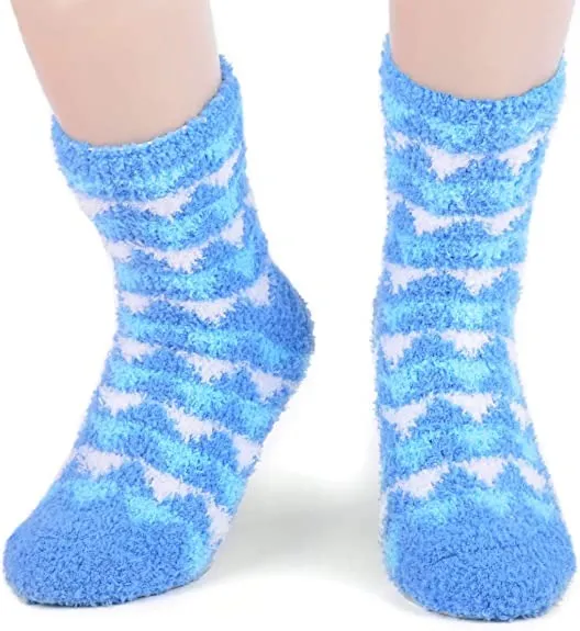 Assorted (3 Pairs) Women's Geometric Warm Fuzzy Socks