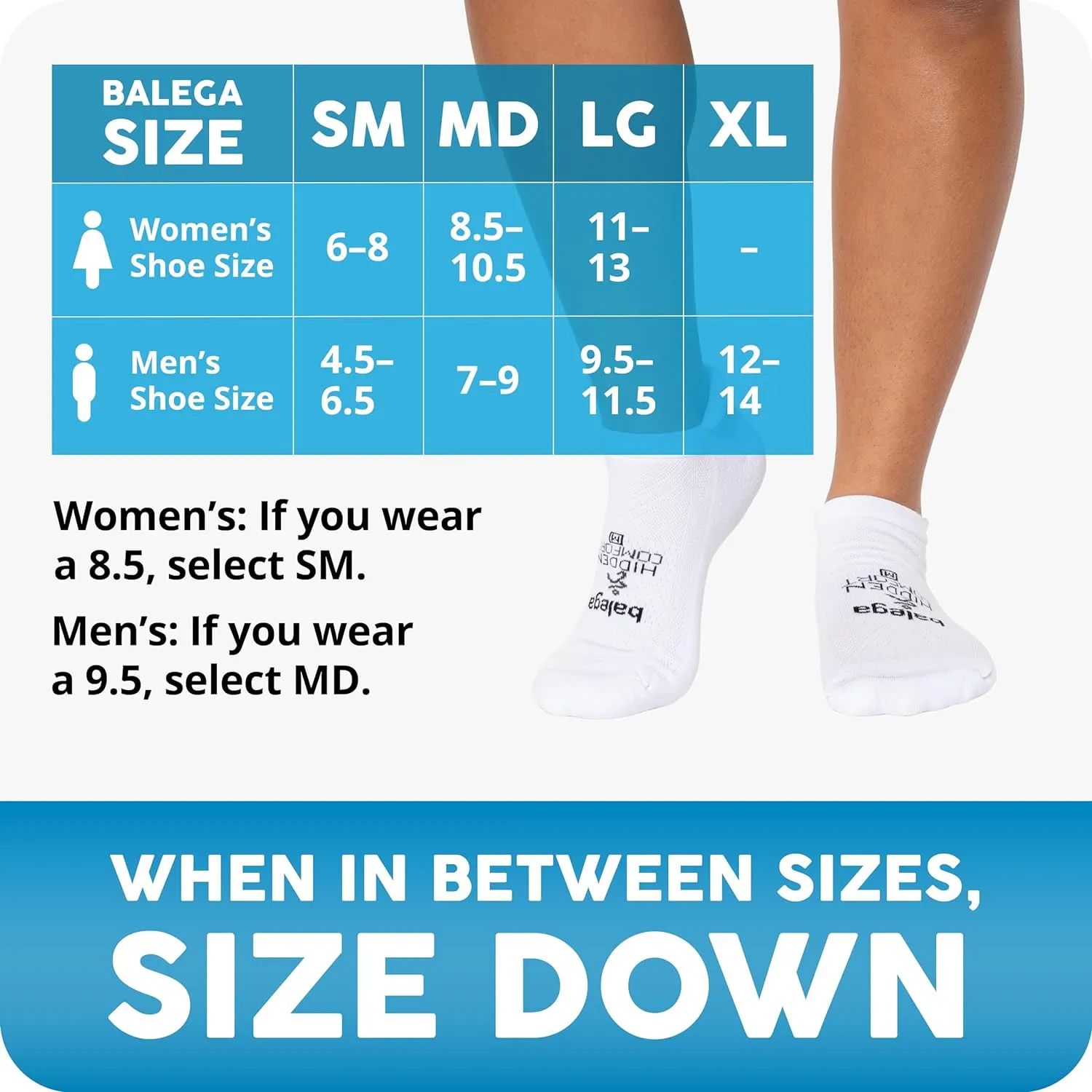 Balega Recycled Hidden Comfort Performance No Show Athletic Running Socks for Men and Women (1 Pair)