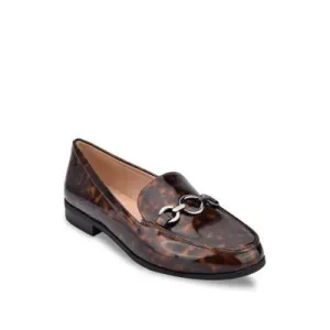 Bandolino Womens Lehain Printed Flat Loafers Brown 7.5 Medium (B,M)