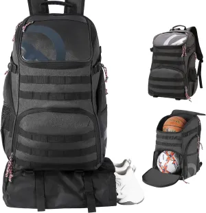 Basketball Backpack for Men Women Basketball Soccer Bag with Ball Compartment Shoes Bag Sports Gym Backpack