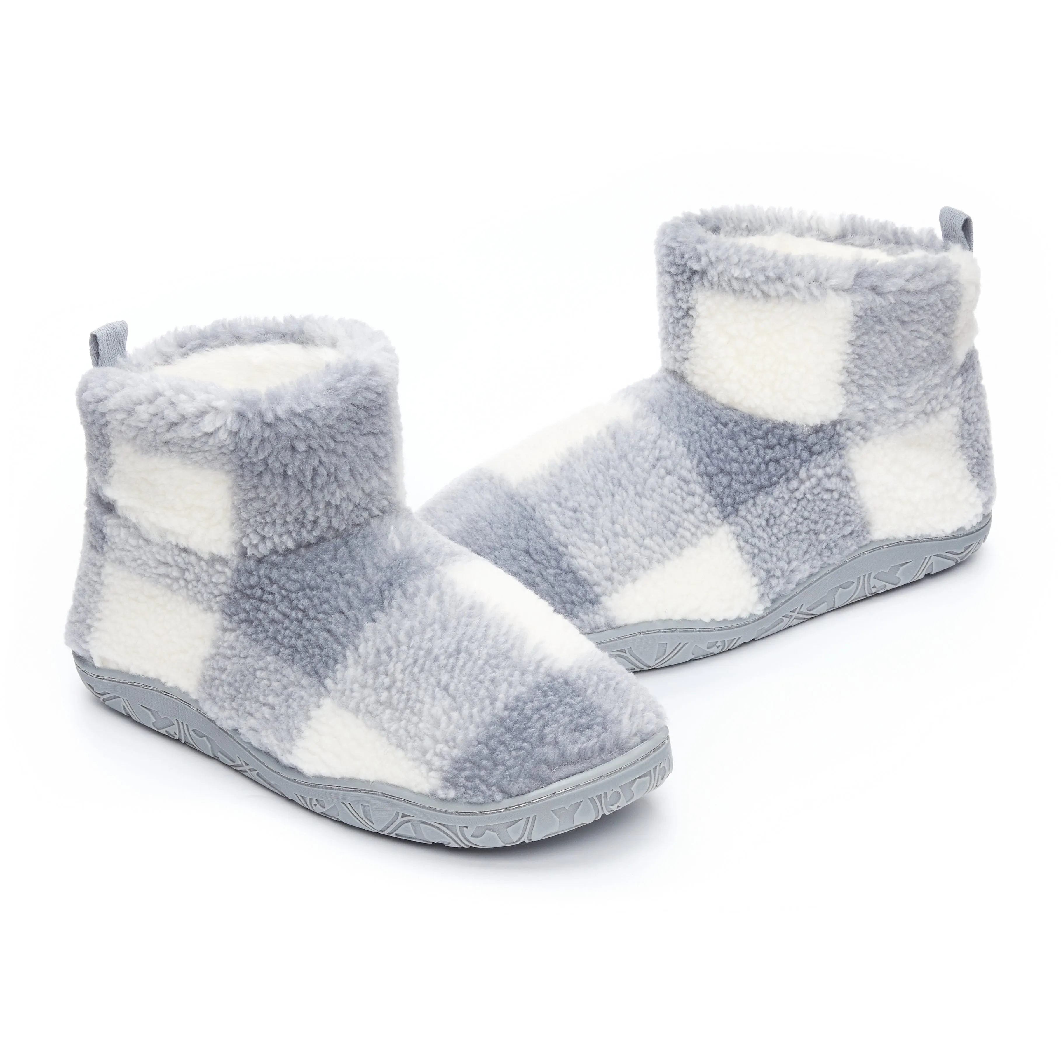 Bedroom Athletics CELESTE Womens Slipper Boots Grey Check