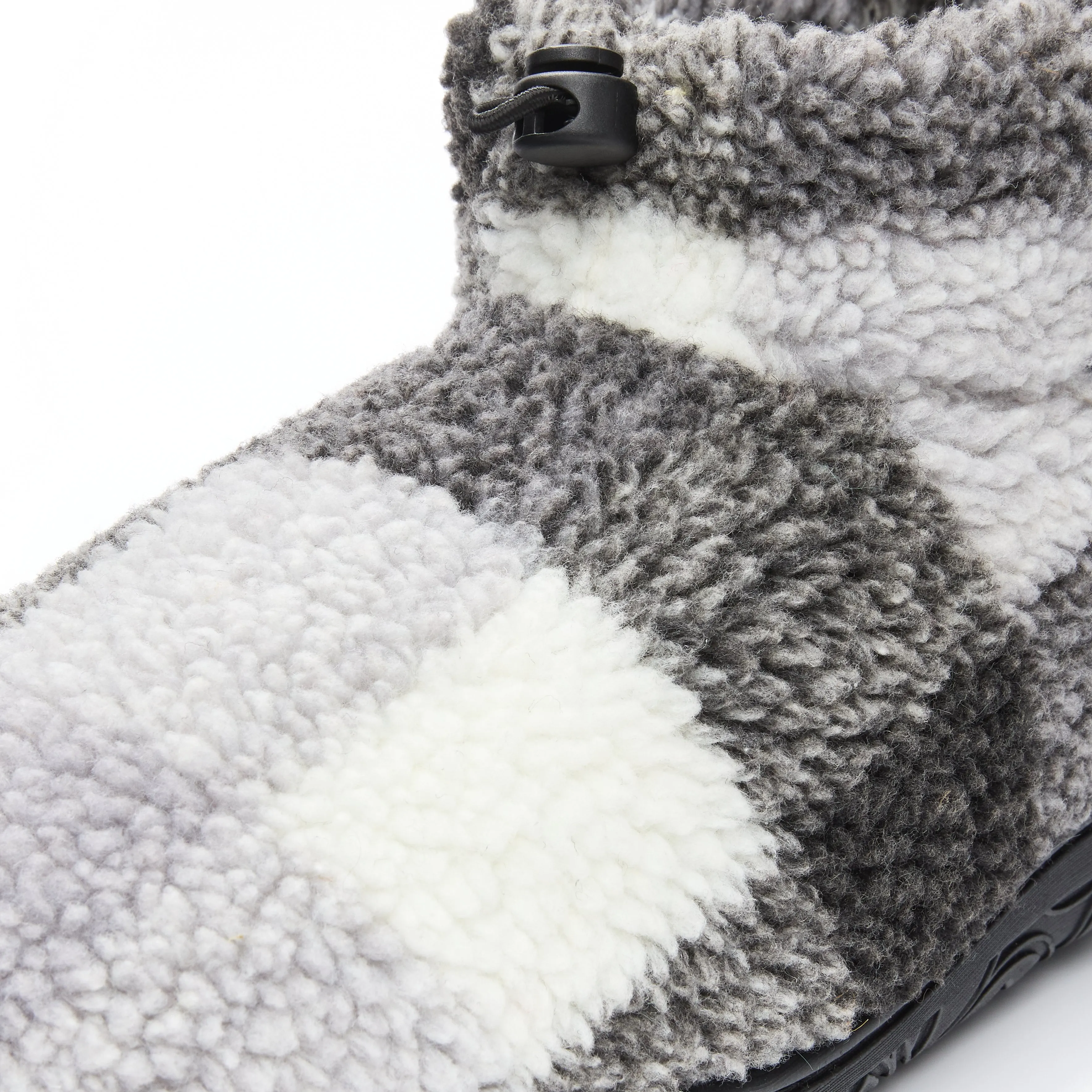 Bedroom Athletics NEESON Mens Sherpa Boots Grey Check