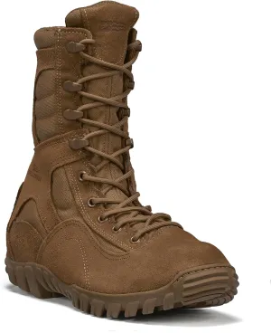Belleville Sabre 533 8” Hot Weather Hybrid Combat Boots for Men - US Navy Army/Air Force AR 670-1/AFI 36-2903 Coyote Brown Leather with Vibram Ibex Outsole; Berry Compliant