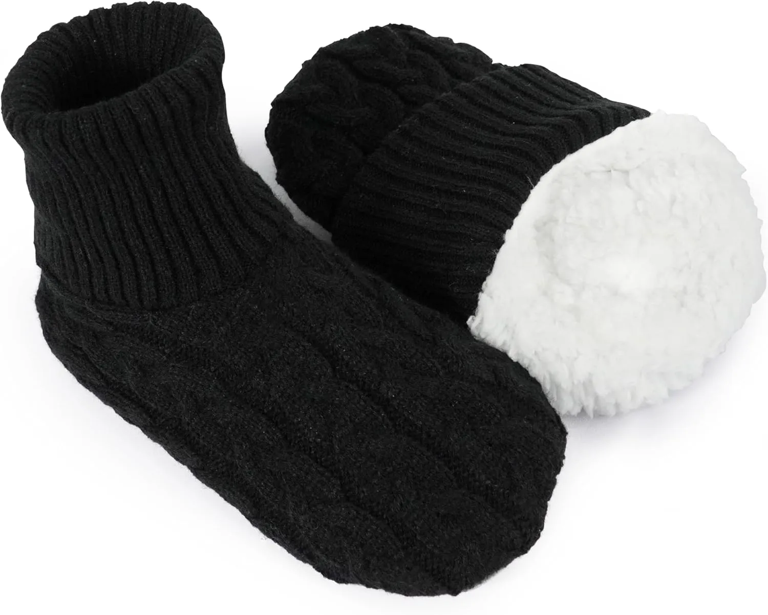 BenSorts Fuzzy Slipper Socks for Women Non Slip House Socks with Grips Gifts