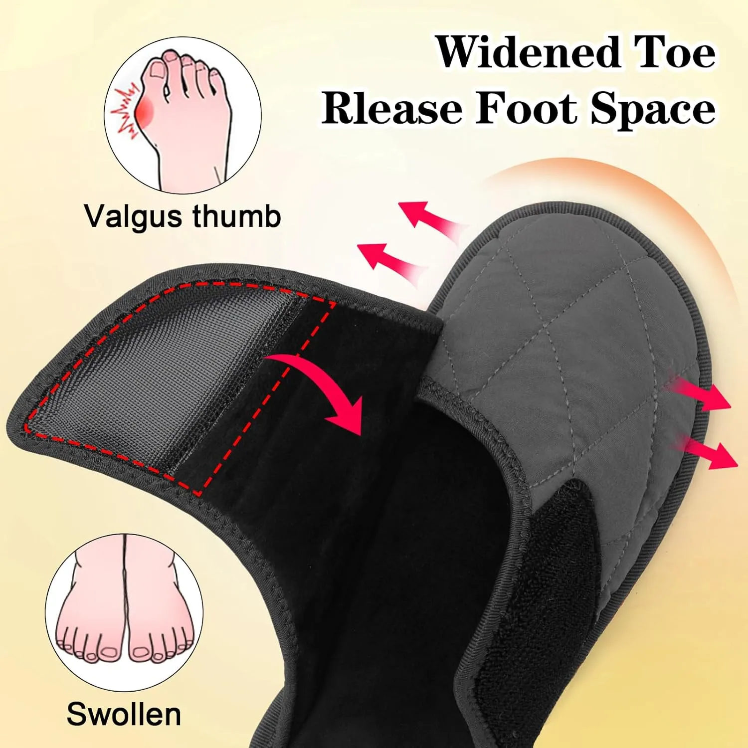 Besroad Mens Slippers Wide Memory Foam House Slippers Adjustable Diabetic Shoes Arthritis Edema Swollen House Shoes