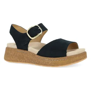 Bianca Black Burnished Suede