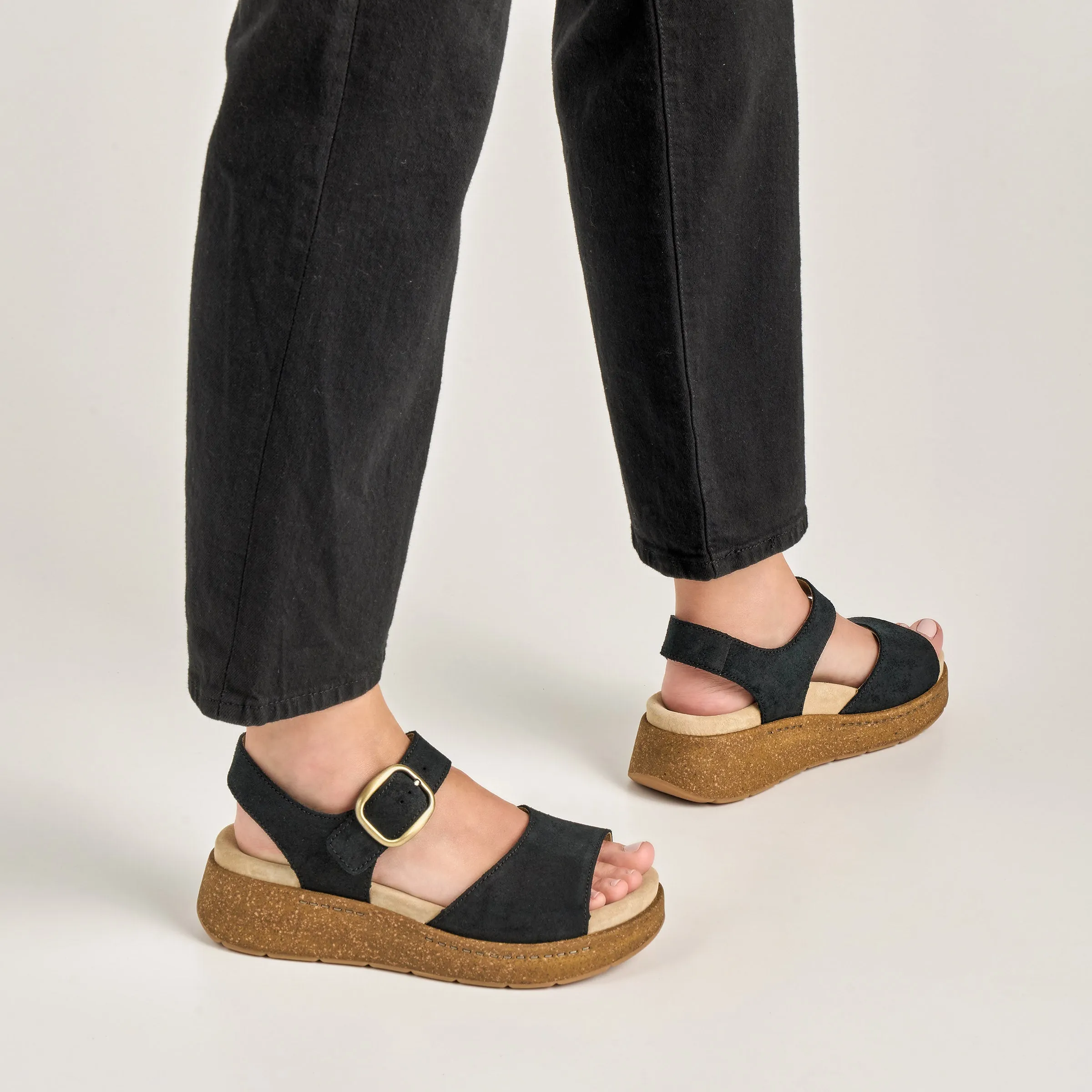 Bianca Black Burnished Suede