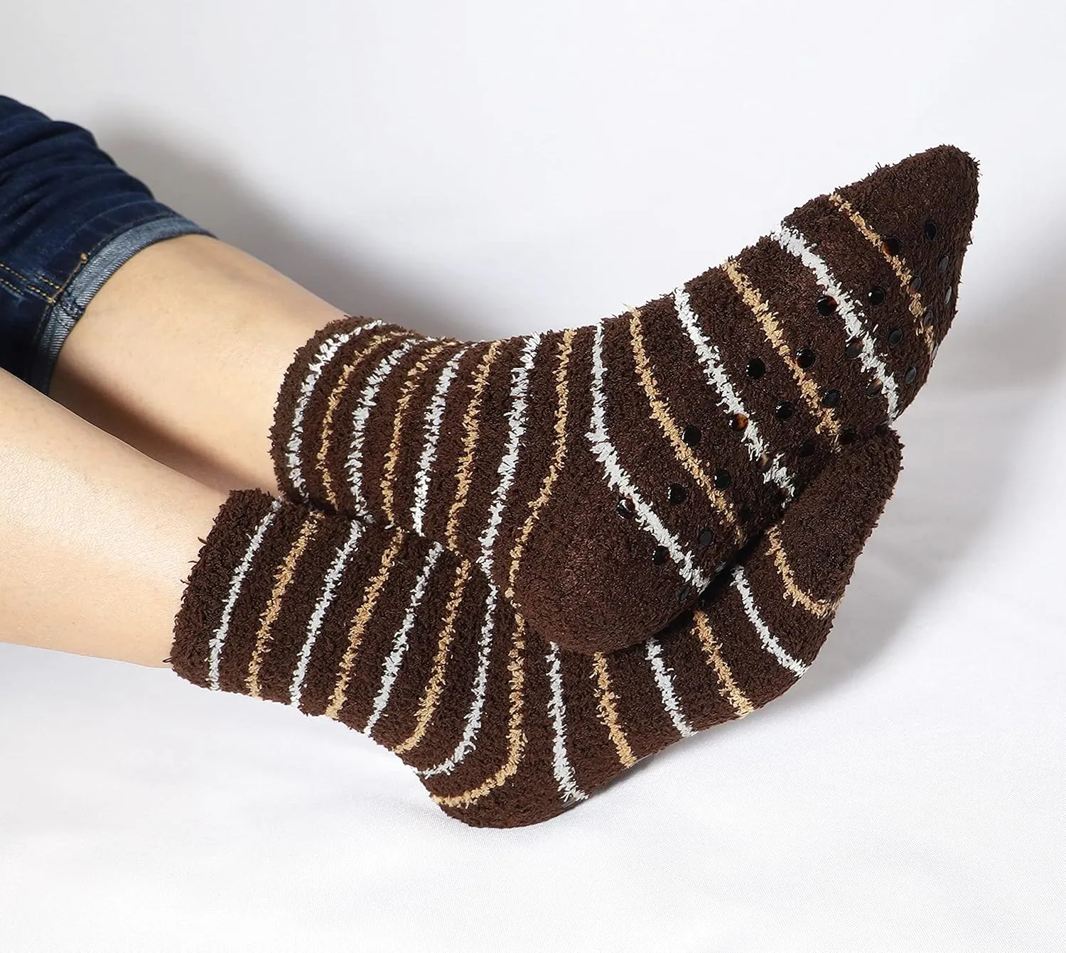 Bienvenu Men's 4 Pack Winter Thick Socks Warm Comfort Soft Fuzzy Floor Socks
