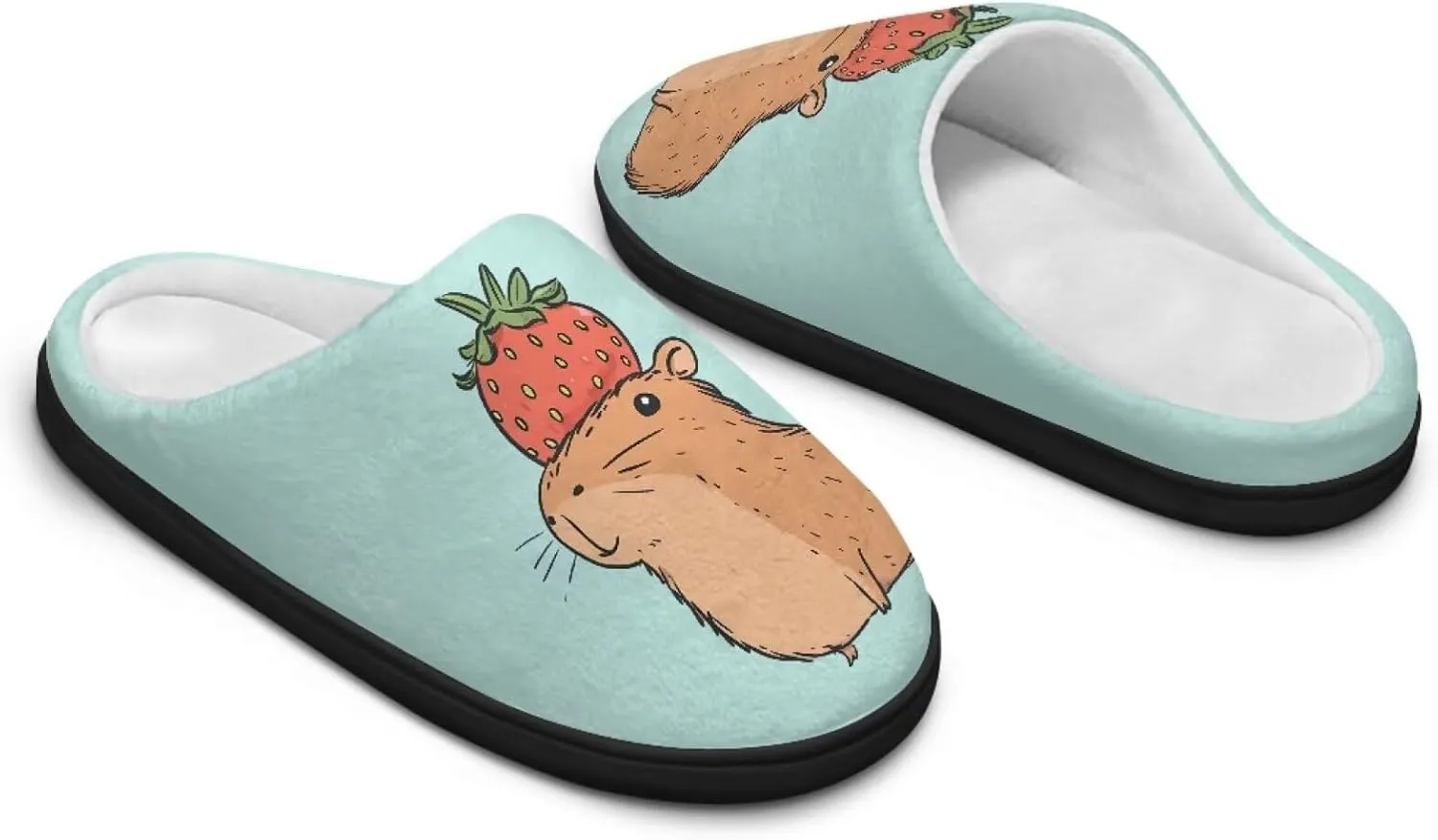 Binienty Womens Fuzzy House Slippers Indoor Shoes Memory Foam Insoles & Rubber Soles