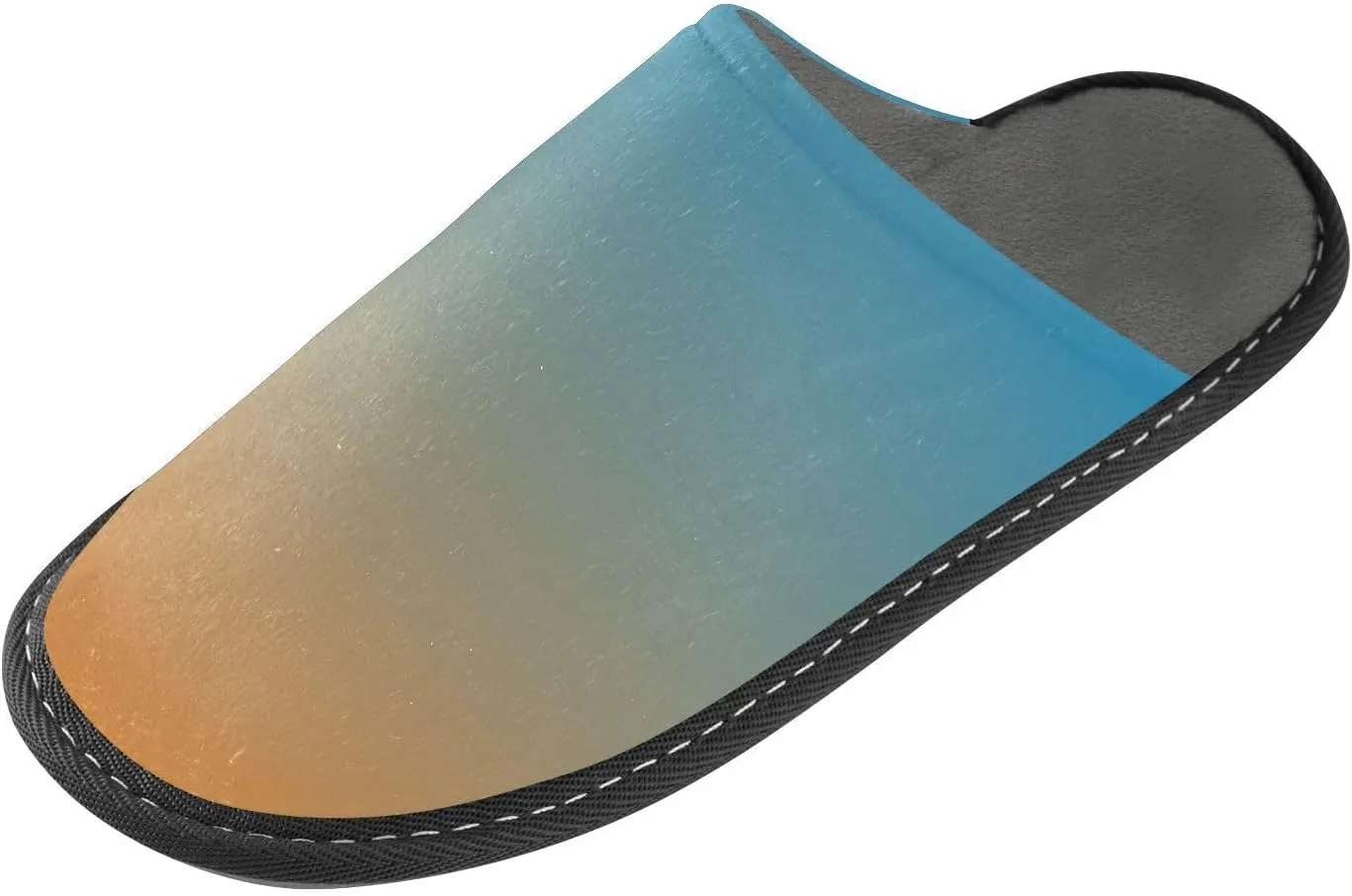 Blue Orange Gradient House Slippers for Women Men Non-Slip Slipper Socks
