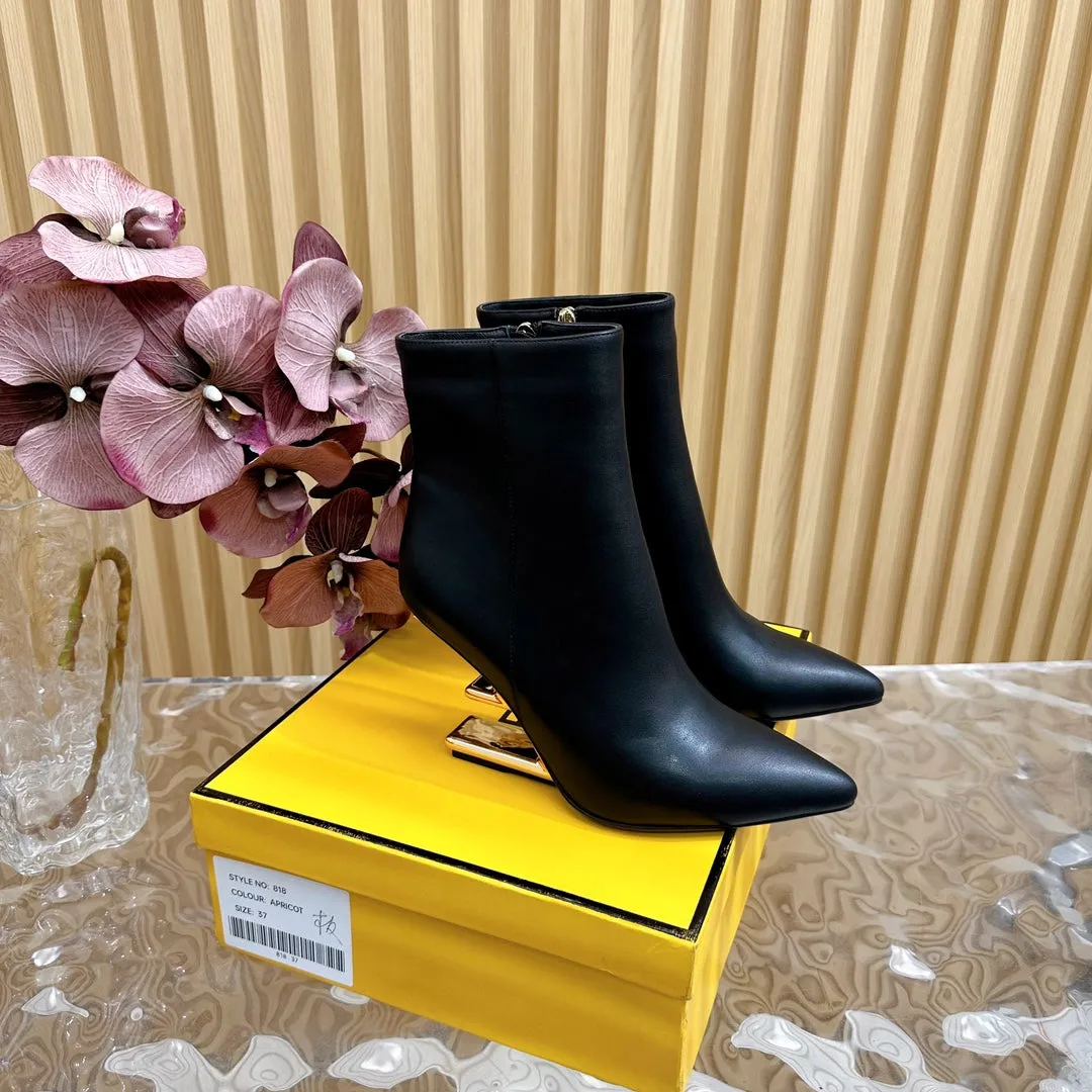 BOOTS CALFSKIN MM BLACK Early-bird special IN 80 HARDWARE FENDI WITH FIRST Endless variety FENDI GOLD