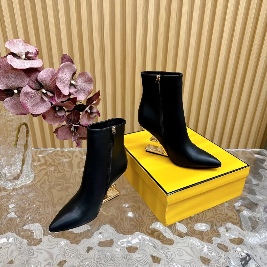 BOOTS CALFSKIN MM BLACK Early-bird special IN 80 HARDWARE FENDI WITH FIRST Endless variety FENDI GOLD