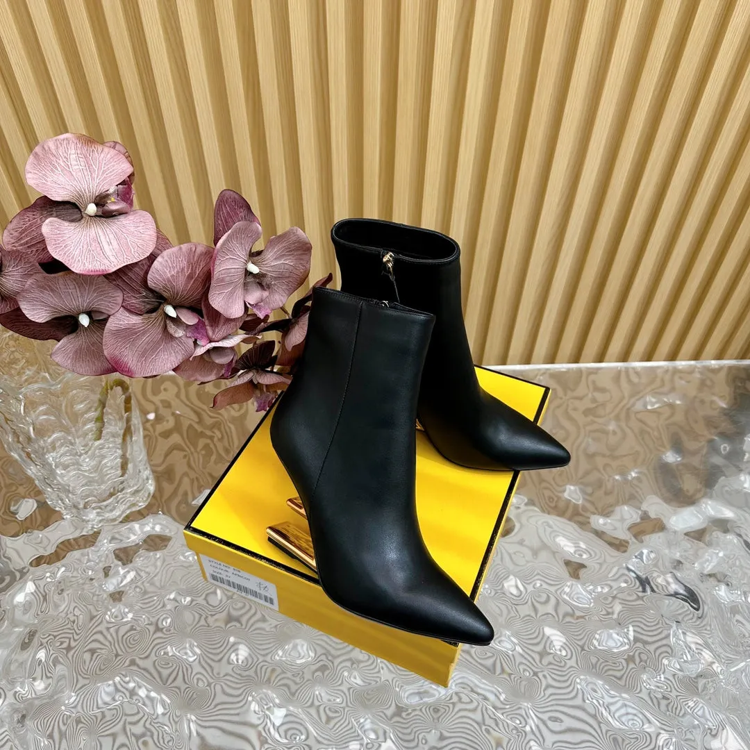 BOOTS CALFSKIN MM BLACK Early-bird special IN 80 HARDWARE FENDI WITH FIRST Endless variety FENDI GOLD