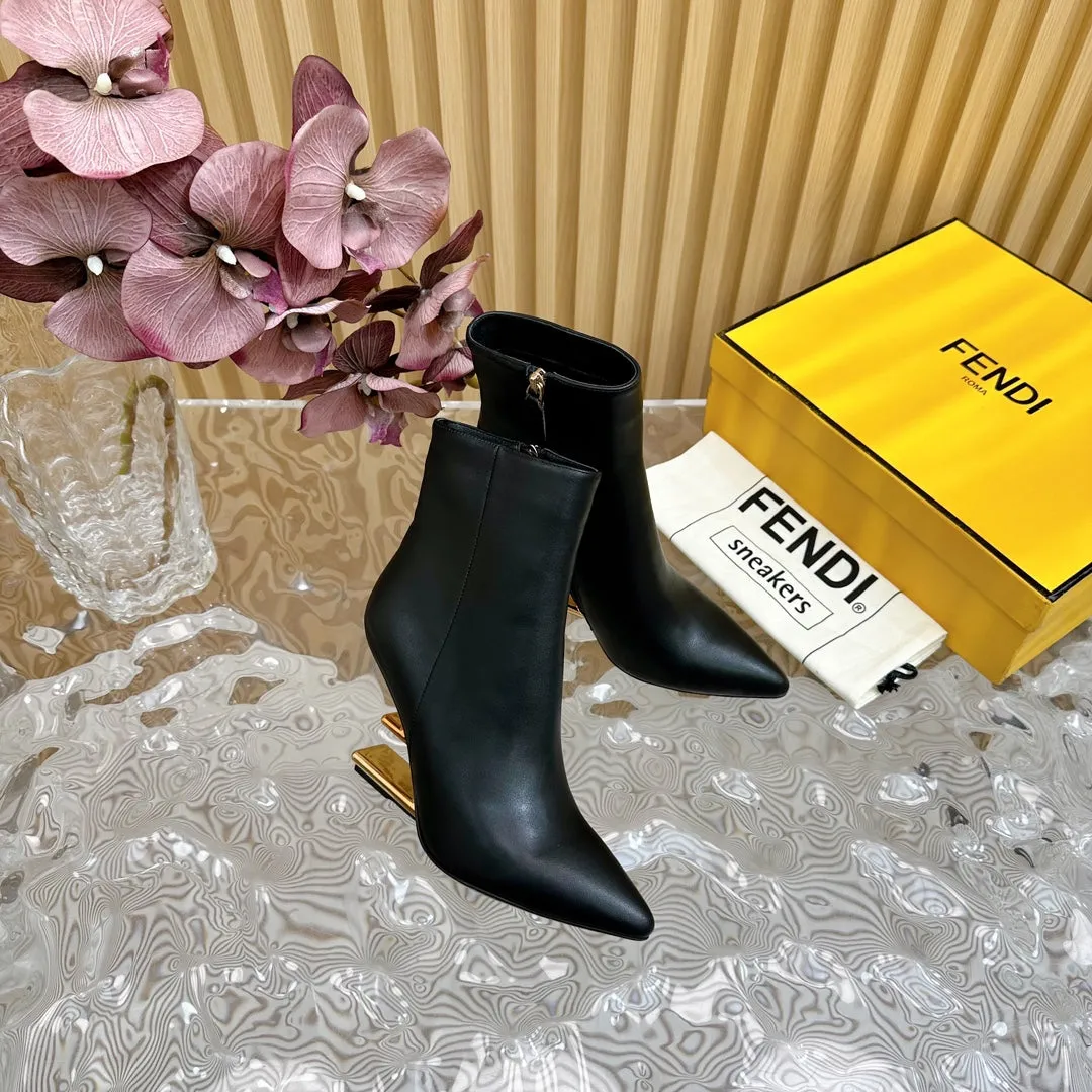 BOOTS CALFSKIN MM BLACK Early-bird special IN 80 HARDWARE FENDI WITH FIRST Endless variety FENDI GOLD