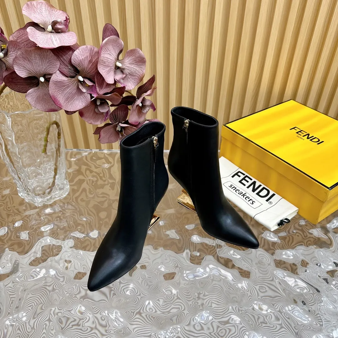 BOOTS CALFSKIN MM BLACK Early-bird special IN 80 HARDWARE FENDI WITH FIRST Endless variety FENDI GOLD