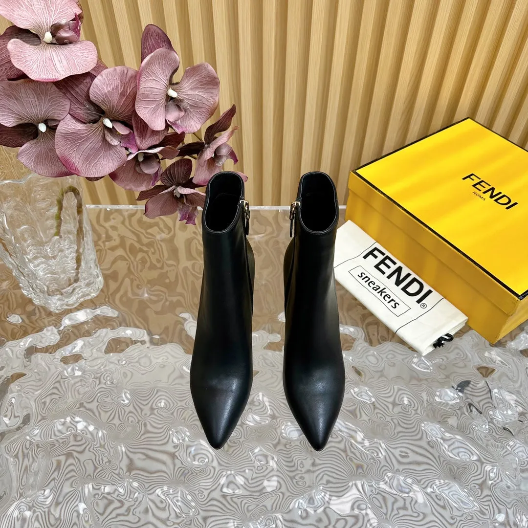 BOOTS CALFSKIN MM BLACK Early-bird special IN 80 HARDWARE FENDI WITH FIRST Endless variety FENDI GOLD