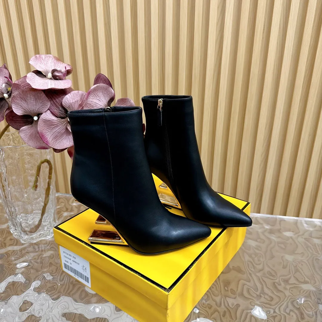 BOOTS CALFSKIN MM BLACK Early-bird special IN 80 HARDWARE FENDI WITH FIRST Endless variety FENDI GOLD