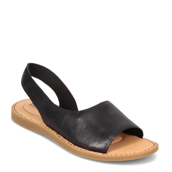 Born Black Inlet Open Toe Sling Back Womens Sandals BR0002203
