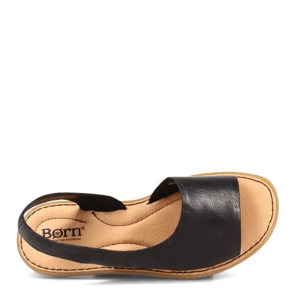 Born Black Inlet Open Toe Sling Back Womens Sandals BR0002203