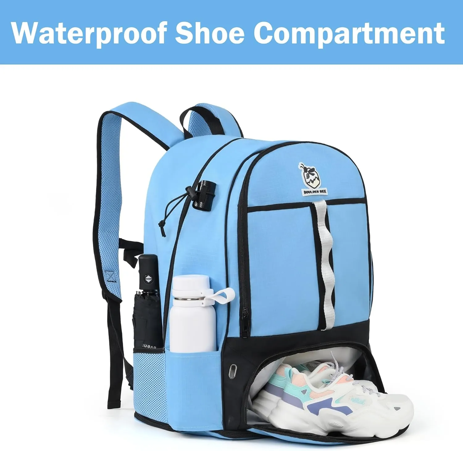 Boulder Bee Lacrosse Backpack with Stick Holders | Field Hockey Bag | Gift for Women