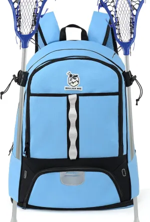Boulder Bee Lacrosse Backpack with Stick Holders | Field Hockey Bag | Gift for Women