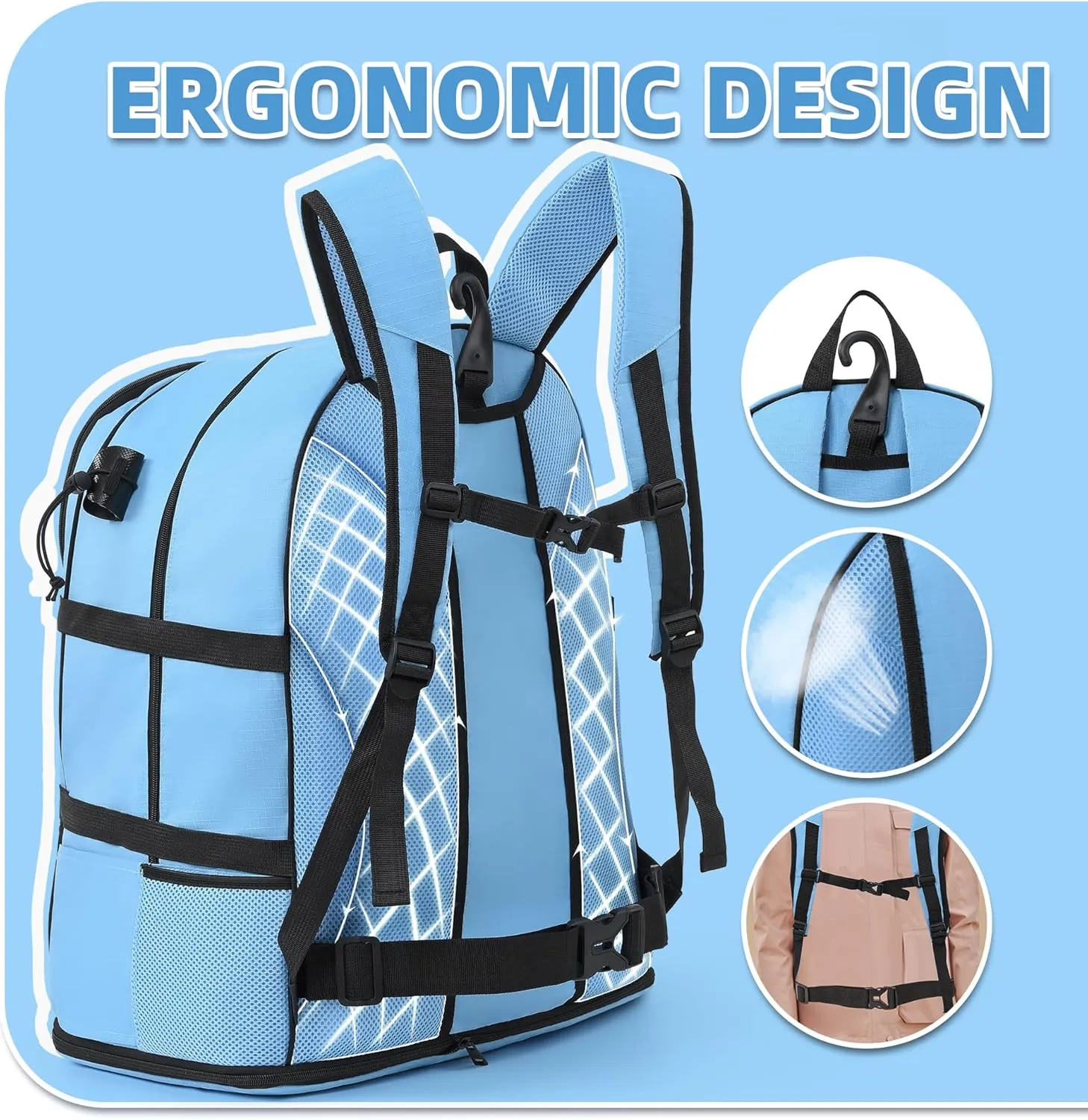 Boulder Bee Lacrosse Backpack with Stick Holders | Field Hockey Bag | Gift for Women