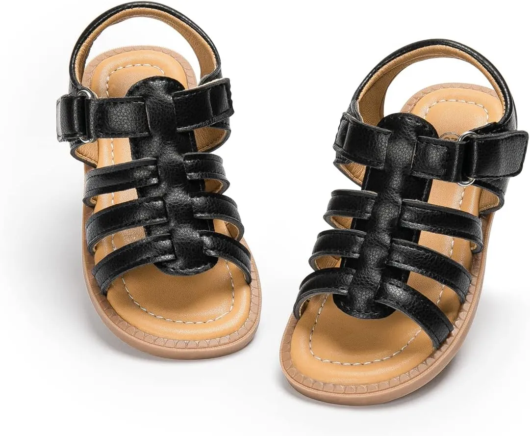 Boys Girls Sandals Open Toe Breathable Princess Non-Slip Flats Summer Beach Lightweight Rubber Sole Sandals (Toddler/Little Kid)