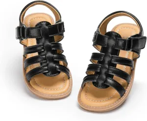Boys Girls Sandals Open Toe Breathable Princess Non-Slip Flats Summer Beach Lightweight Rubber Sole Sandals (Toddler/Little Kid)