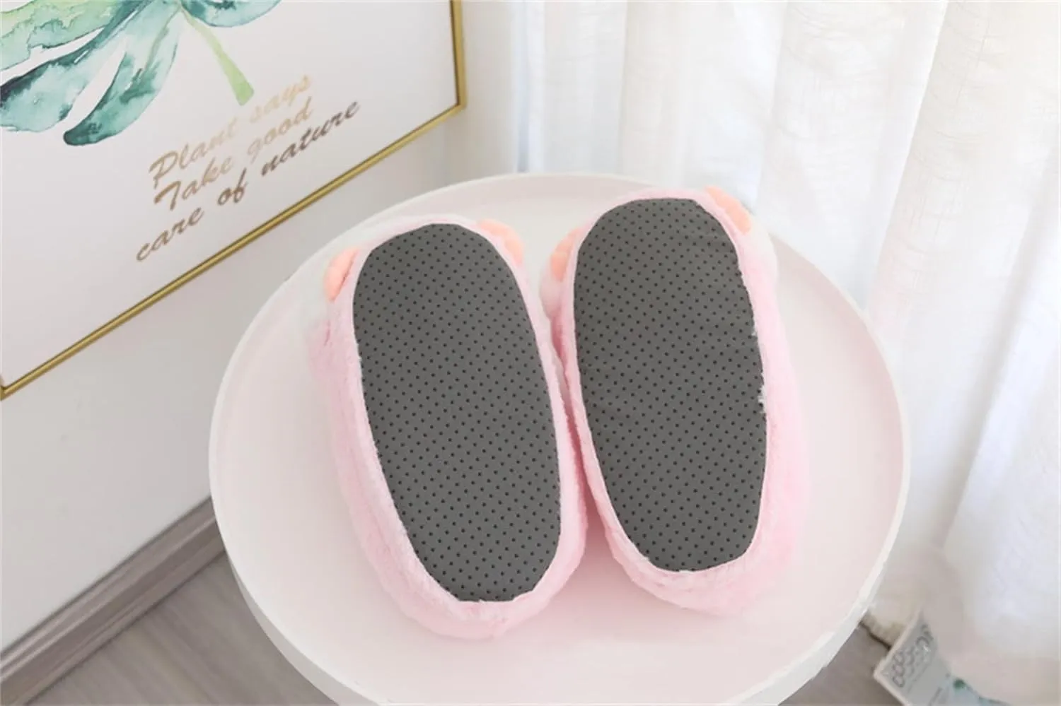 Brand Women's Plush Winter Slippers - Warm, Anti-Slip, Cotton