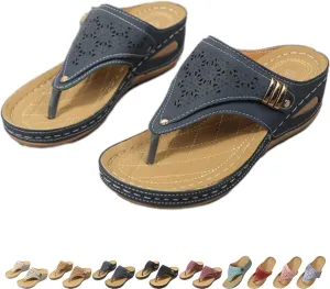 Breathable Mesh Sports Sandals With Non-Slip Sole, Women’s Thick-Soled Flip-Flops, Wedge Heel Slippers