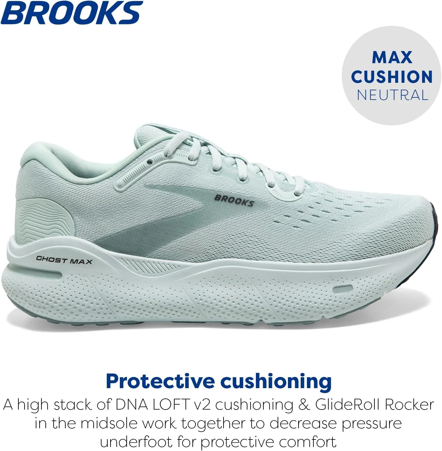 Brooks Men’s Ghost Max Cushion Neutral Running & Walking Shoe