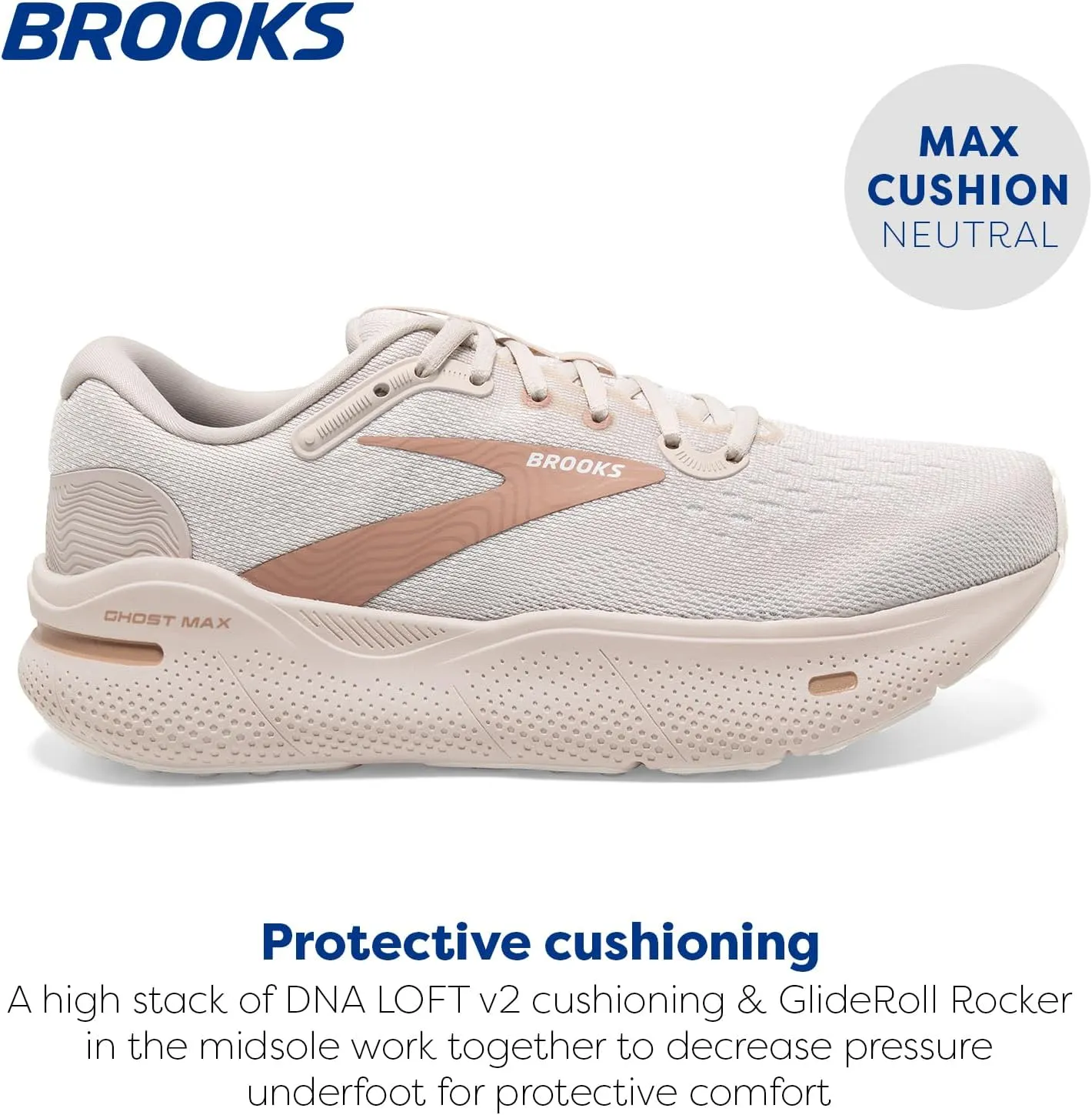 Brooks Women’s Ghost Max Cushion Neutral Running & Walking Shoe