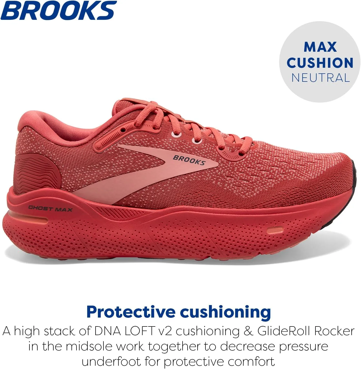 Brooks Women’s Ghost Max Cushion Neutral Running & Walking Shoe